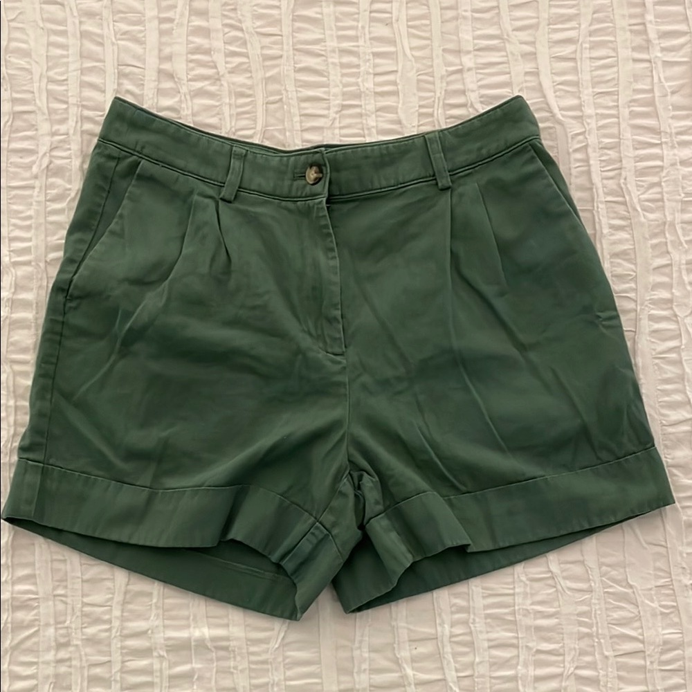 J.Crew Olive Green High Waist Shorts
